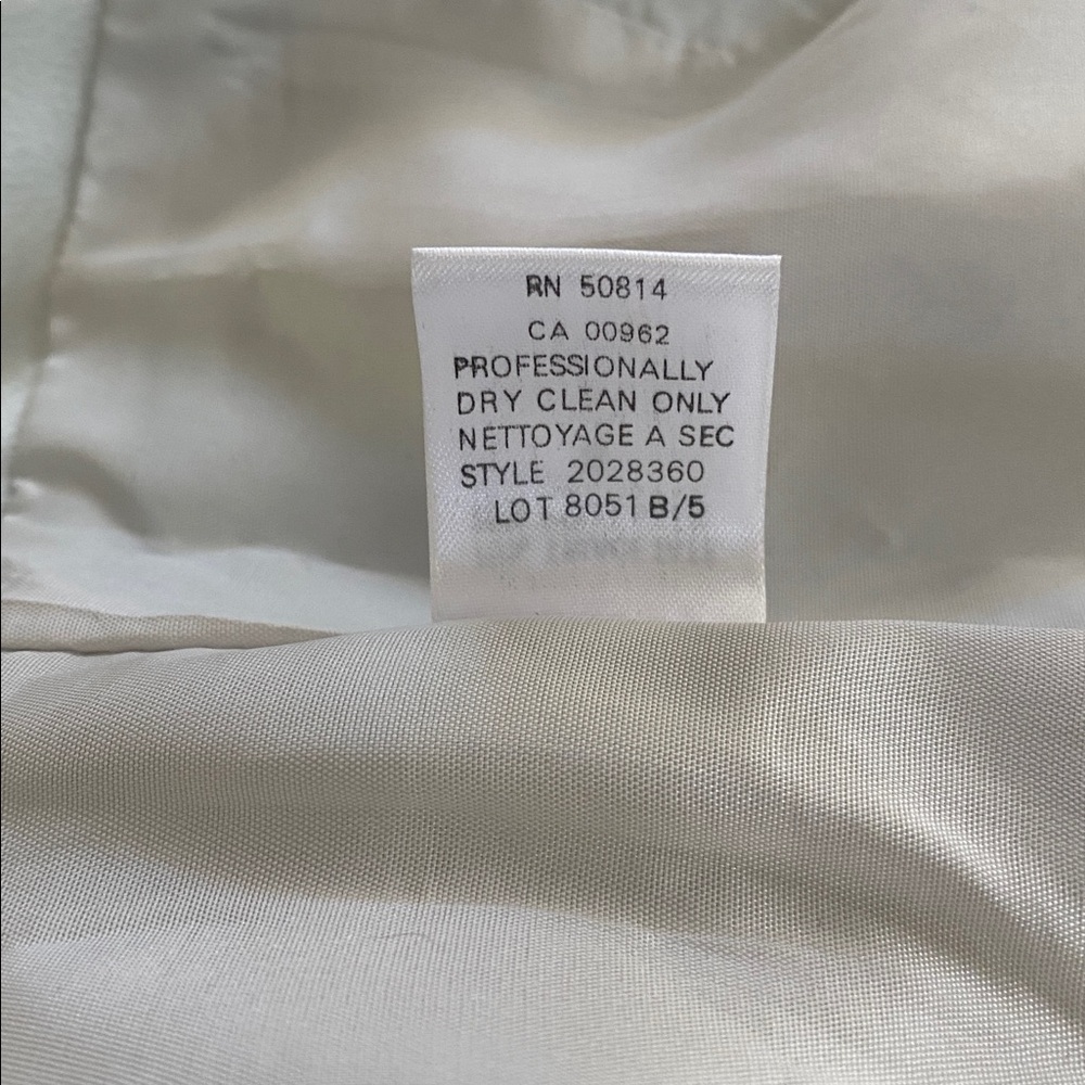 Tahari Shimmering sea foam green dress with draped neckline and side slit. 8 - Picture 12 of 12